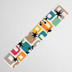 Retro Mid Century Modern Atomic Decoration 254 Googie Table Runner Gallery Image 3