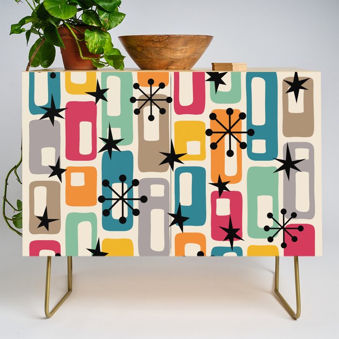 Retro Mid Century Modern Atomic Decoration 254 Googie Credenza Gallery Image 1