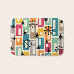 Retro Mid Century Modern Atomic Decoration 254 Googie Bath Mat Gallery Image 1