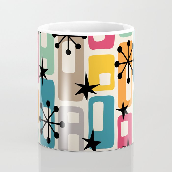 Retro Mid Century Modern Atomic Decoration 254 Googie Coffee Mug Gallery Image 4