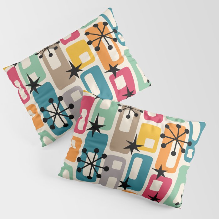 Retro Mid Century Modern Atomic Decoration 254 Googie Pillow Sham Gallery Image 1