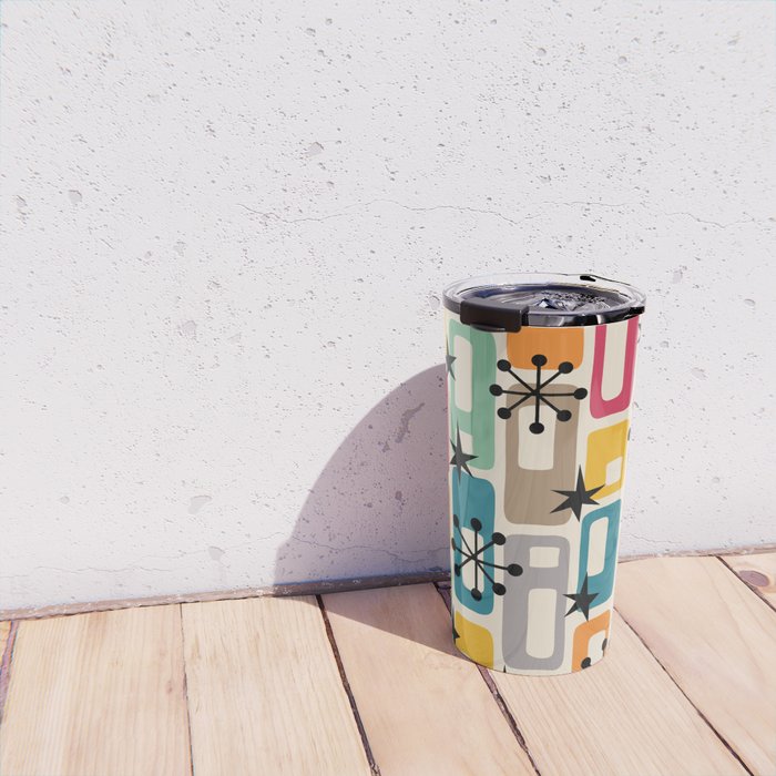 Retro Mid Century Modern Atomic Decoration 254 Googie Travel Mug Gallery Image 4