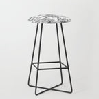 Toile de Jouy Vintage French Exotic Jungle Black & White Stool Gallery Image 1