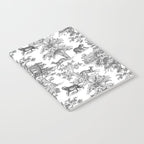 Toile de Jouy Vintage French Exotic Jungle Black & White Notebook Gallery Image 2