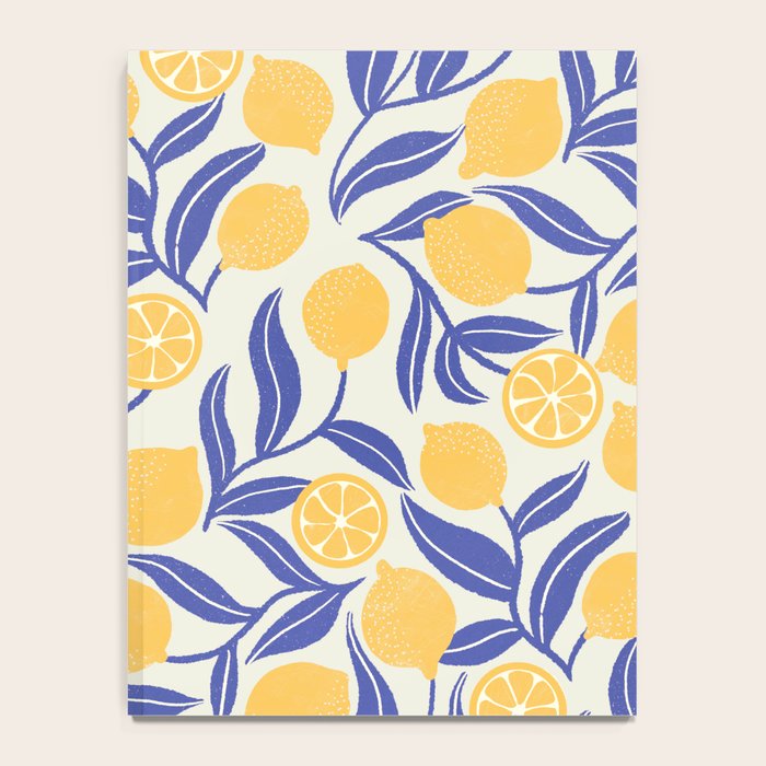 Lemon Orchard - blue and yellow Notebook Gallery Image 4