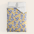 Lemon Orchard - blue and yellow Comforter Gallery Image 6