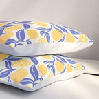 Lemon Orchard - blue and yellow Pillow Sham Gallery Image 3