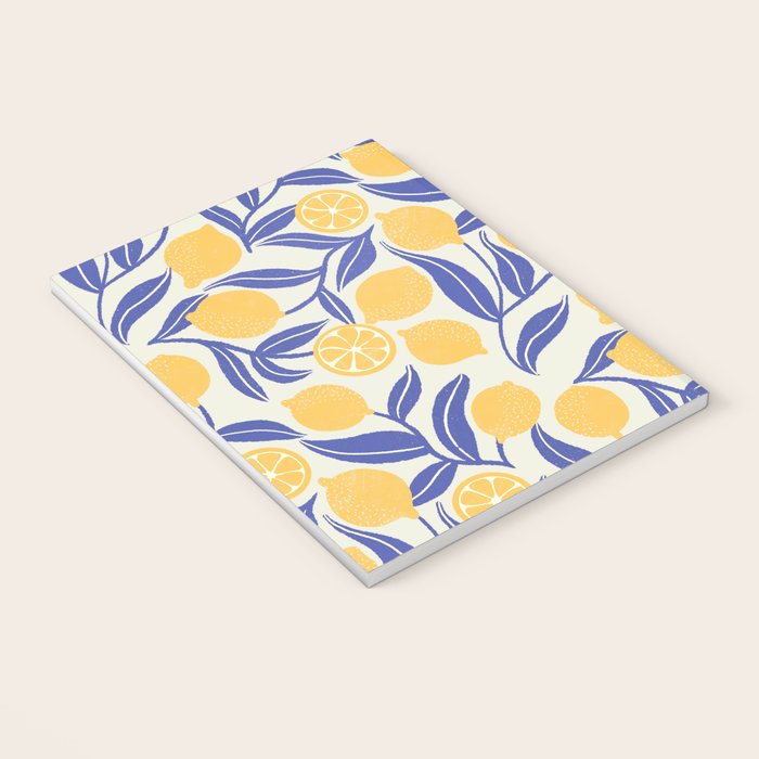 Lemon Orchard - blue and yellow Notebook Gallery Image 3