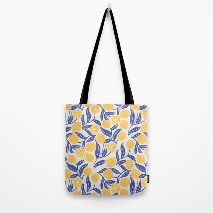 Lemon Orchard - blue and yellow Tote Bag Gallery Image 2