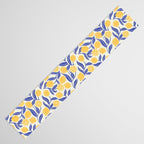 Lemon Orchard - blue and yellow Table Runner Gallery Image 3