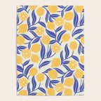 Lemon Orchard - blue and yellow Poster Gallery Image 4