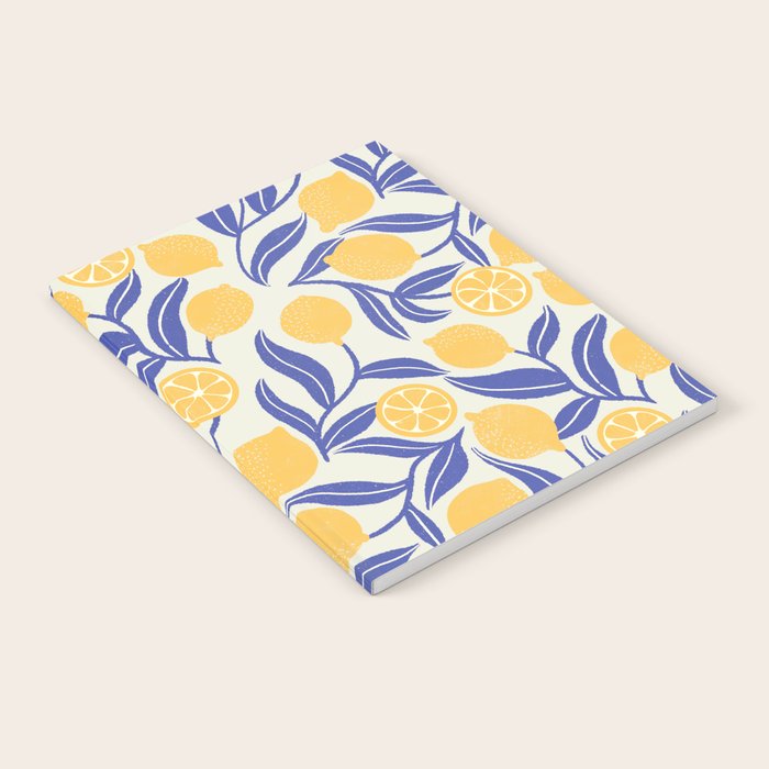 Lemon Orchard - blue and yellow Notebook Gallery Image 1