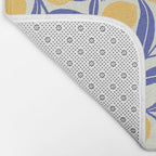 Lemon Orchard - blue and yellow Bath Mat Gallery Image 2