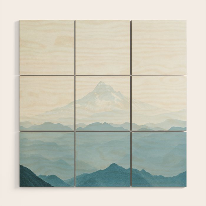 Mountain Blues - Mt. Hood Adventure Wood Wall Art Gallery Image 1