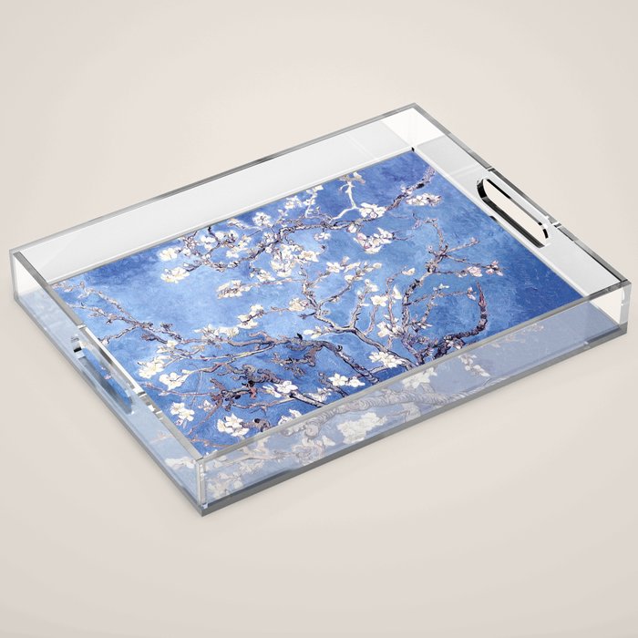 Vincent Van Gogh Almond BlossomS Blue Acrylic Tray Gallery Image 1