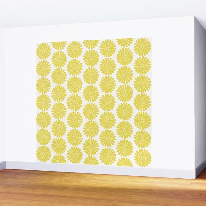 Floral Daisy Pattern XVIII Wall Mural Gallery Image 2