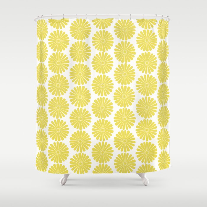 Floral Daisy Pattern XVIII Shower Curtain Gallery Image 1