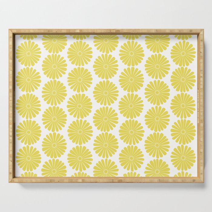 Floral Daisy Pattern XVIII Serving Tray Gallery Image 1