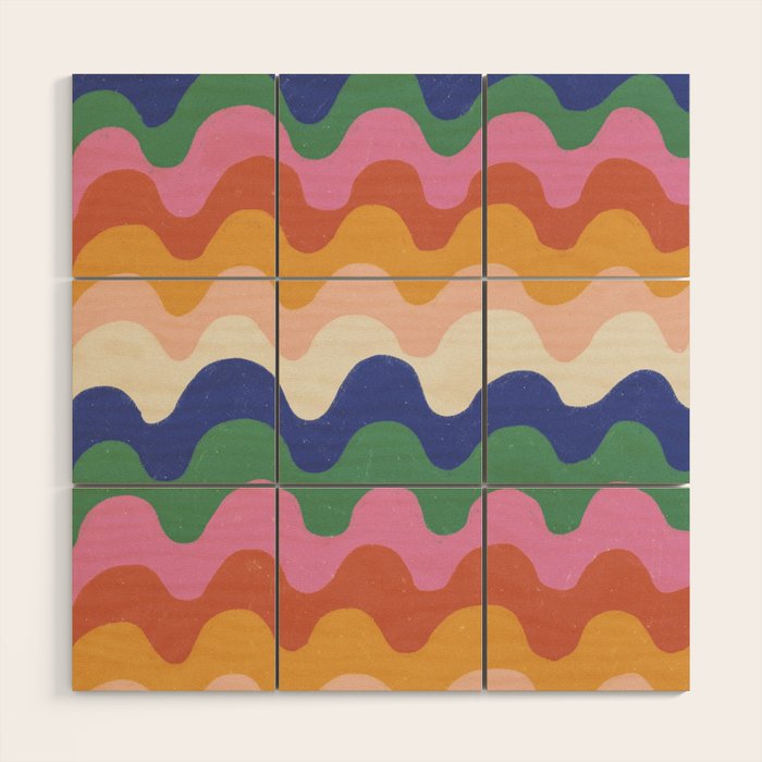 Bright waves Wood Wall Art Gallery Image 1