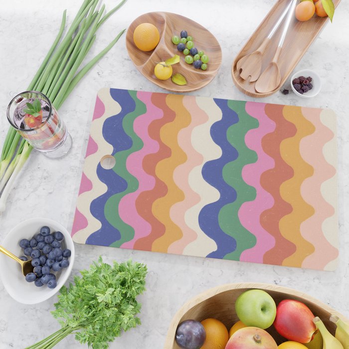 Bright waves Cutting Board Gallery Image 2