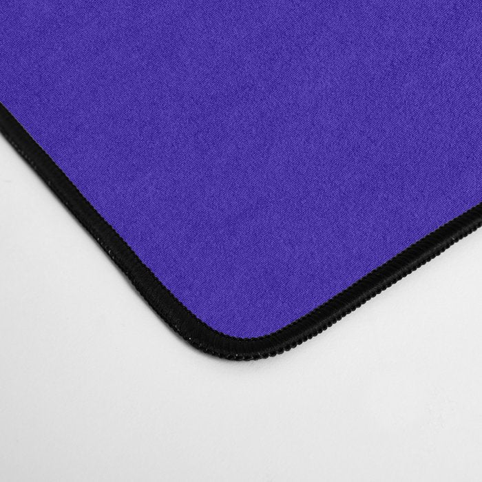 Checkerboard Check Pattern in Cobalt Blue and Beige Desk Mat Gallery Image 4