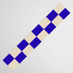 Checkerboard Check Pattern in Cobalt Blue and Beige Table Runner Gallery Image 3