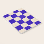 Checkerboard Check Pattern in Cobalt Blue and Beige Notebook Gallery Image 3