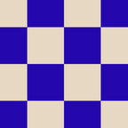 Checkerboard Check Pattern in Cobalt Blue and Beige Coffee Mug Gallery Image 2