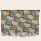 Cuboid Geometric Abstract Shapes Pattern X Wall Hanging Gallery Image 1