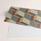 Cuboid Geometric Abstract Shapes Pattern X Wrapping Paper Gallery Image 2