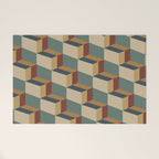 Cuboid Geometric Abstract Shapes Pattern X Welcome Mat Gallery Image 1