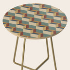 Cuboid Geometric Abstract Shapes Pattern X Side Table Gallery Image 2