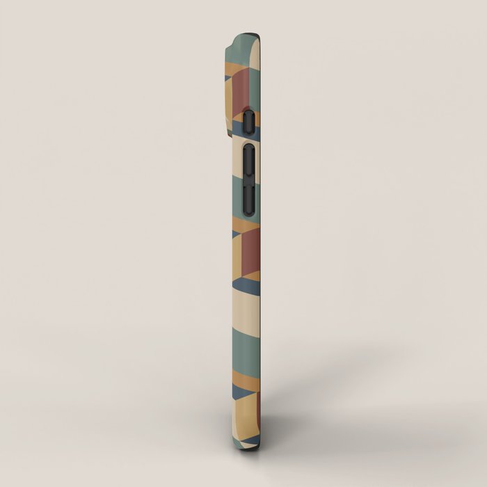 Cuboid Geometric Abstract Shapes Pattern X iPhone Case Gallery Image 2