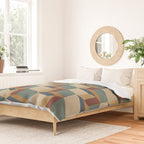Cuboid Geometric Abstract Shapes Pattern X Duvet Cover Gallery Image 2