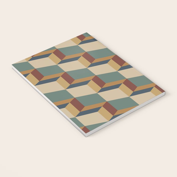 Cuboid Geometric Abstract Shapes Pattern X Notebook Gallery Image 3