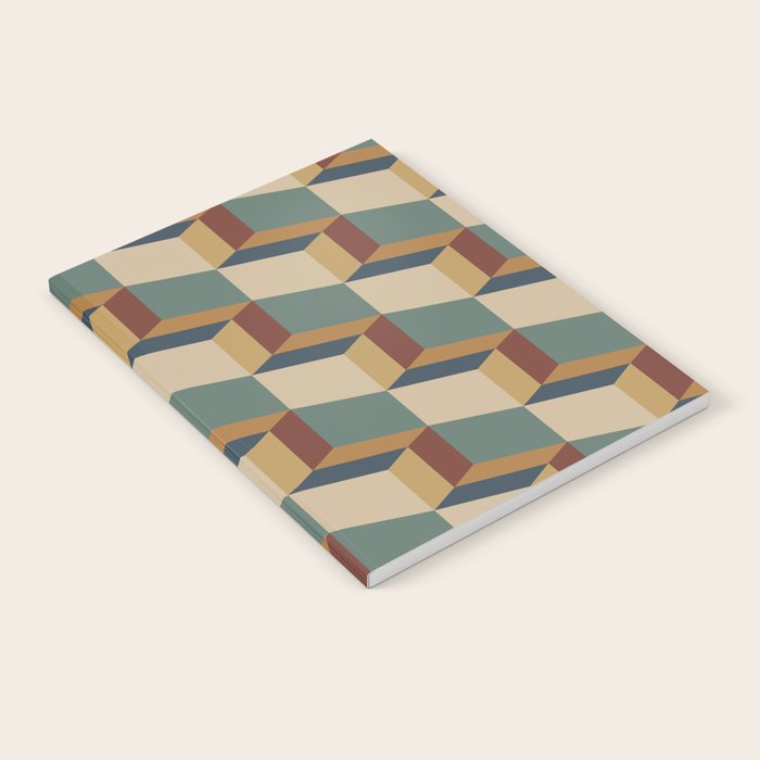 Cuboid Geometric Abstract Shapes Pattern X Notebook Gallery Image 2