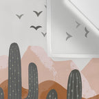 Cacti Desert Landscape Wall Tapestry Gallery Image 3