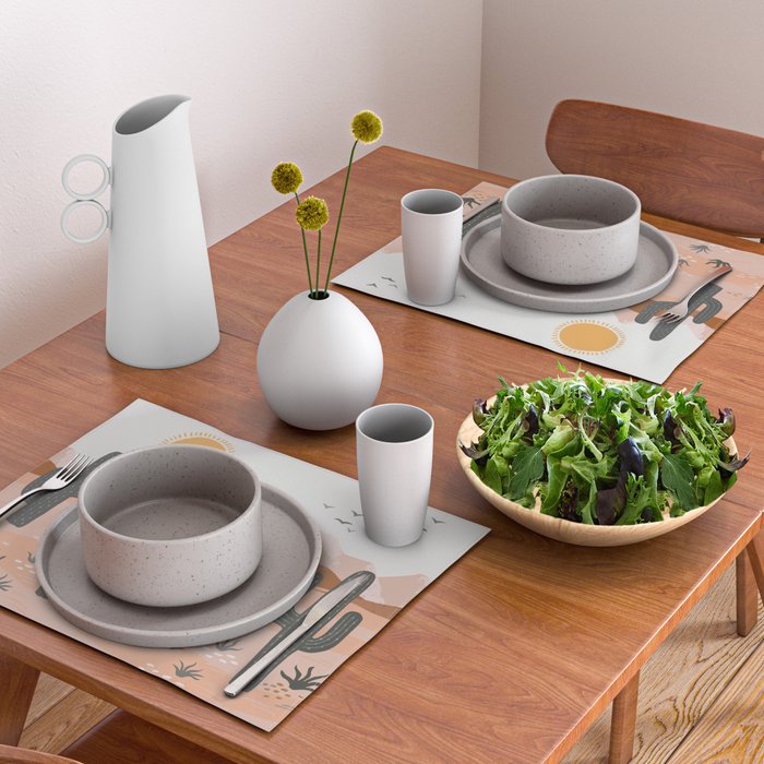 Cacti Desert Landscape Placemat Gallery Image 2