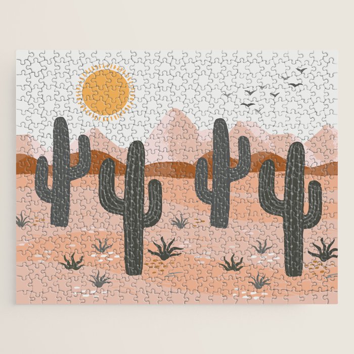 Cacti Desert Landscape Jigsaw Puzzle Gallery Image 1