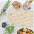 Cozy Cottage Flowers With Stripes Cutting Board Gallery Image 2