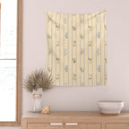 Cozy Cottage Flowers With Stripes Wall Tapestry Gallery Image 2