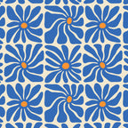 Vintage blue flower art pattern Coffee Mug Gallery Image 2