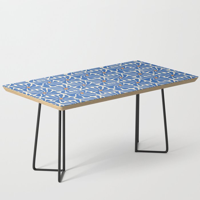 Vintage blue flower art pattern Coffee Table Gallery Image 1