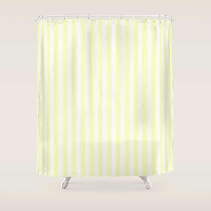 Melo Yellow Stripe Shower Curtain Gallery Image 1