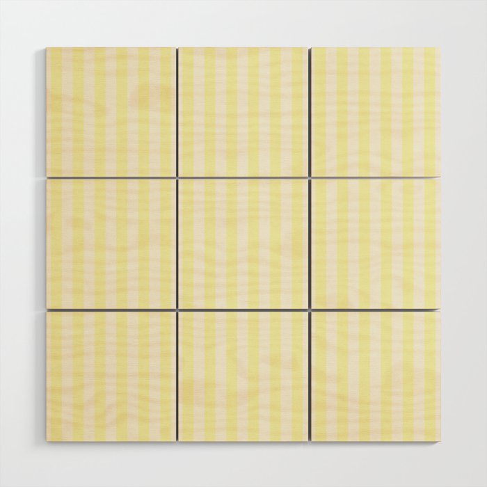 Melo Yellow Stripe Wood Wall Art Gallery Image 1