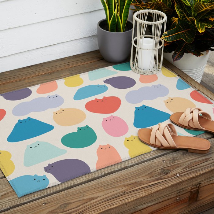 Cat Landscape 168 - Colourful Cats Outdoor Rug Gallery Image 2