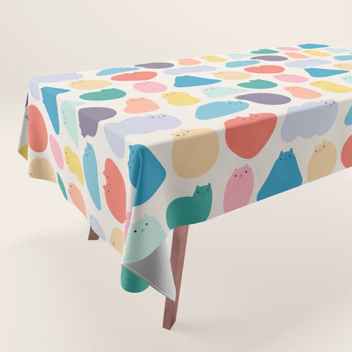 Cat Landscape 168 - Colourful Cats Tablecloth Gallery Image 1