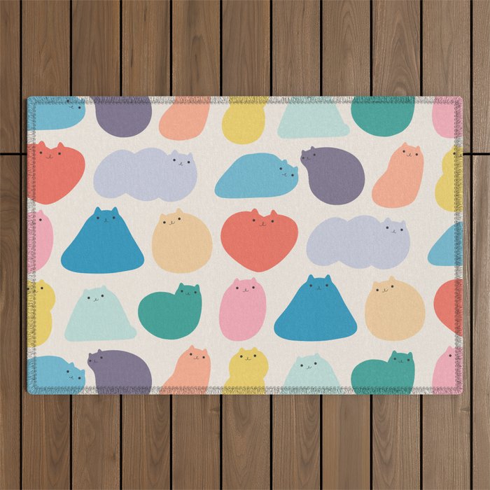 Cat Landscape 168 - Colourful Cats Outdoor Rug Gallery Image 1