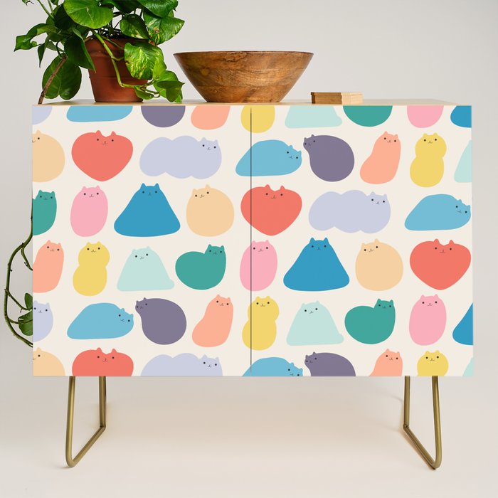 Cat Landscape 168 - Colourful Cats Credenza Gallery Image 1
