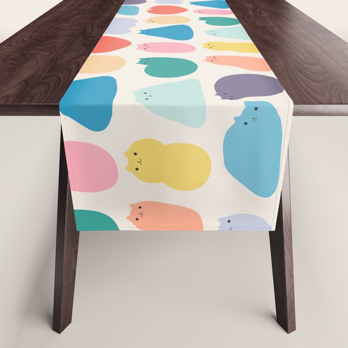 Cat Landscape 168 - Colourful Cats Table Runner Gallery Image 1